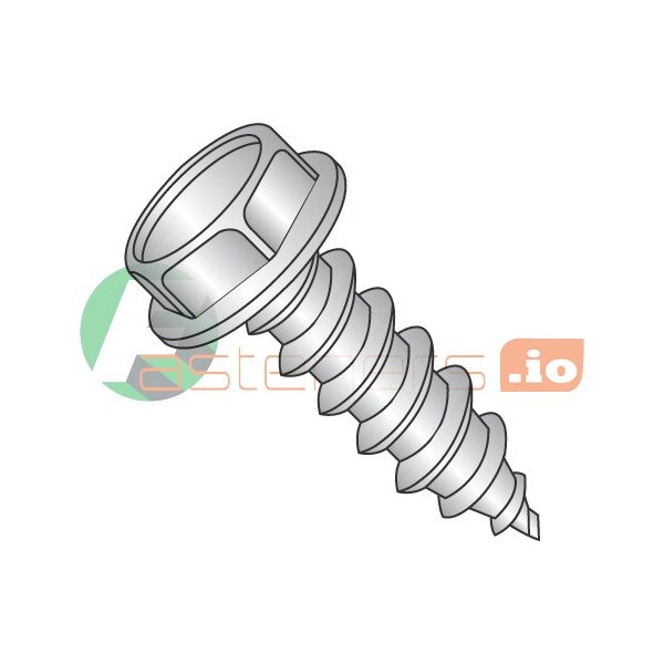 Newport Fasteners Sheet Metal Screw, #12 x 1-1/2 in, 18-8 Stainless Steel Flange Hex Head External Hex Drive, 900 PK 262791 - main